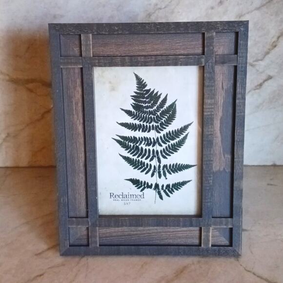 Wood Picture Frame 5×7 Brown French Country Cottagecore Modern Farm Rustic Table - Picture 2 of 10